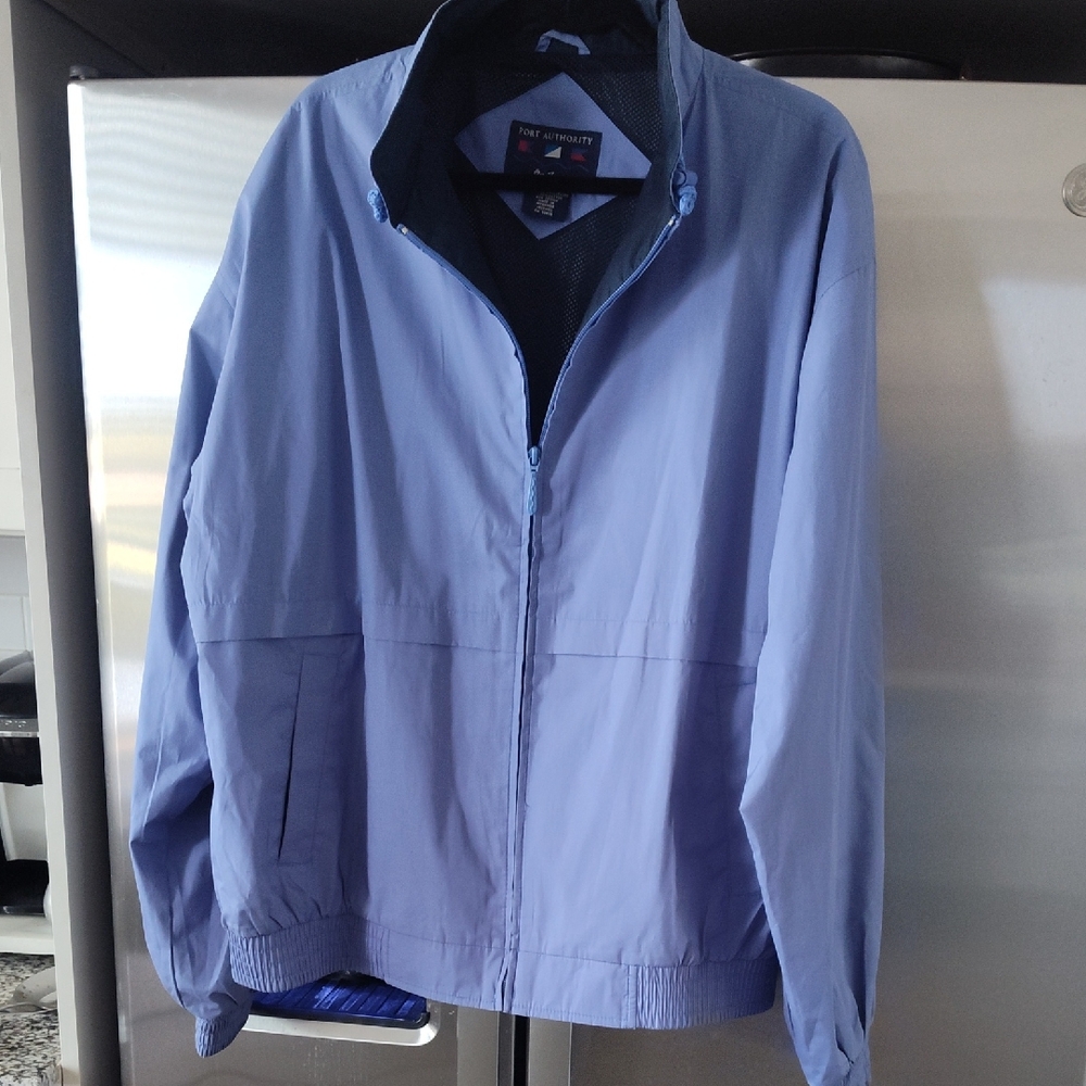Men's Light Blue Port Authority On Tour Windbreaker Jacket Size XL Never Worn